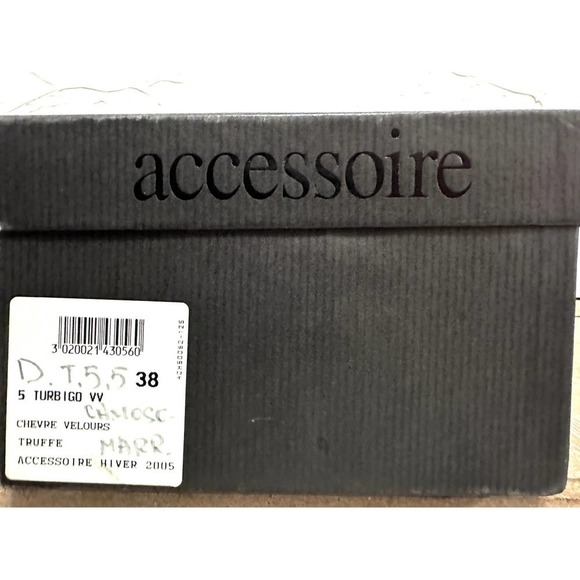 Accessoire Diffusion Paris Heels Brown Suede New In Box 2005 38/8 Stiletto - Picture 8 of 11